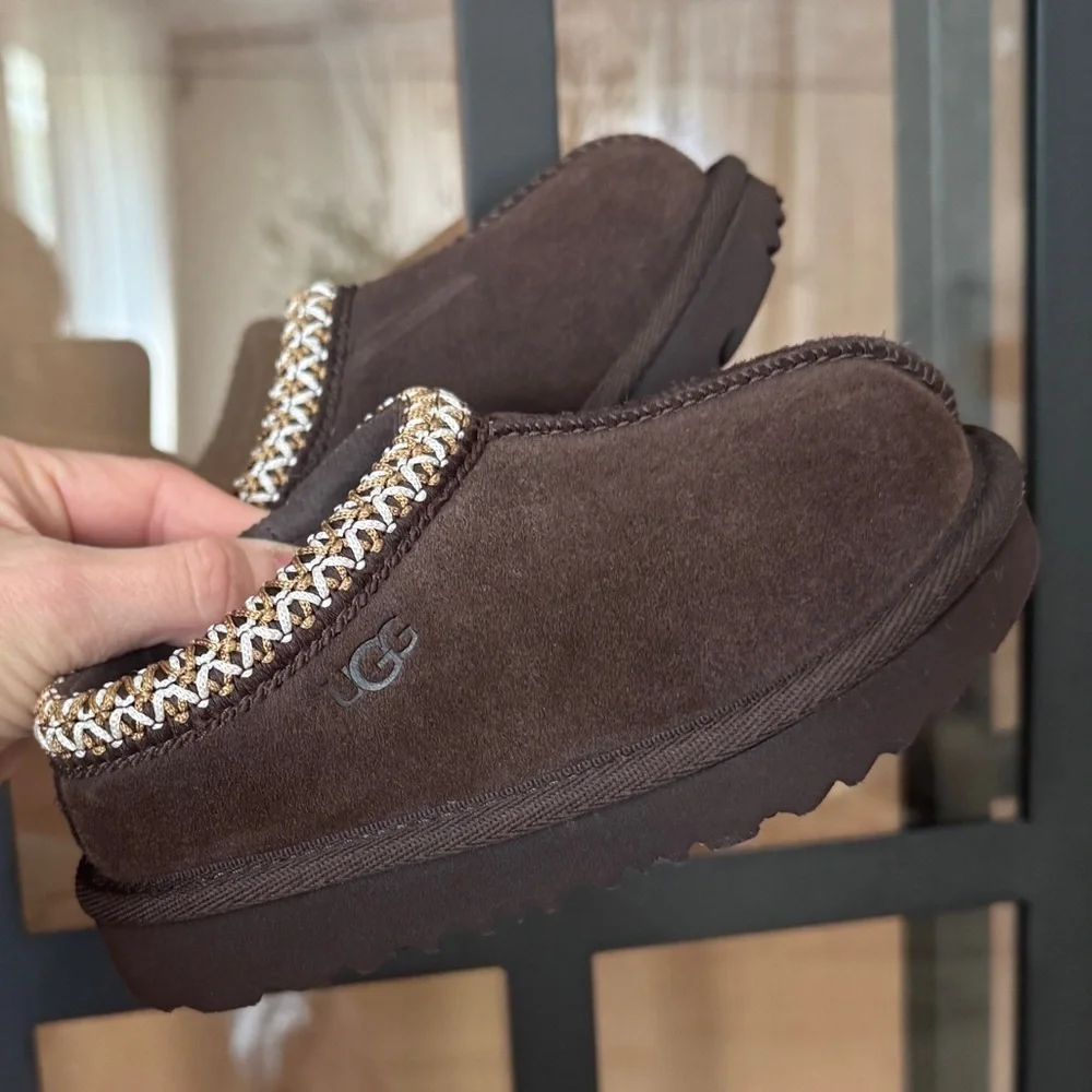 NEW UGG Tasman II toddler slippers slide baby boy girl unisex dusted cocoa suede
